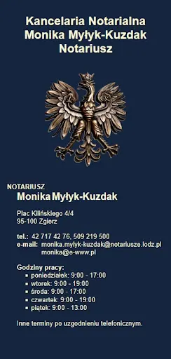 Kancelaria Notarialna Monika Myłyk-Kuzdak notariusz w Zgierzu